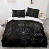 Modern Duvet Cover Set School Genius Smart Student Math Geometry Science Number Formule Image Decorative Polyester Bedding Set