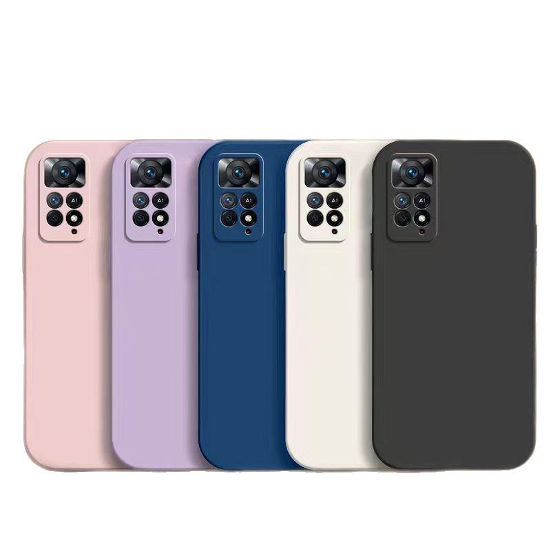 Чехол из жидкого силикона Redmi Note 11E Pro, противоударный, однотонный