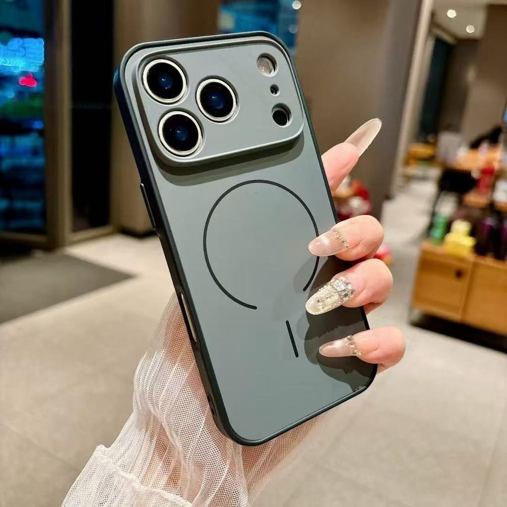 Роскошный Матовый Магнитный Чехол Для Телефона С Поддержкой MagSafe Для iPhone 17 16 15 14 13 12 Pro Max 16 Plus Air Беспроводная Зарядка Ударопрочный Чехол