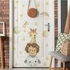 Cartoon Animal Door Stickers for Children's Room Bedroom Door Decoration, Cute Self-adhesive Door Stickers