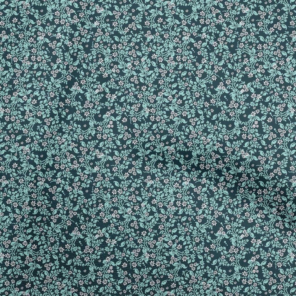 oneOone Ткань Cotton Flex Blue с цветочным рисунком, силуэт Diy, стеганая ткань, принт, ткань по ярдам 40 дюймов