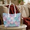 Mermaid Scales Tote Bag Casual Ladies Handbag Fashion Shoulder Bag for Daily Use