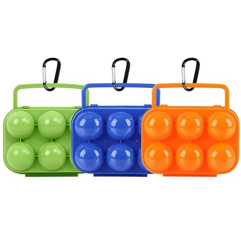 3 Pcs Sturdy Shockproof Egg Storage Carrier ABS Egg Container Egg Organizer Box Outdoor Camping