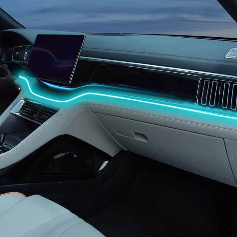 Для BYD Seal U Dm-i Ev Song Plus 2023-2025 Неоновые светодиодные салонные огни RGB Атмосферная подсветка Комплект оптоволоконной подсветки с приложением Беспроводной