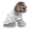 Two-Legged Fleece Dog Bathrobe and Towel for Small and Medium-Sized Dogs