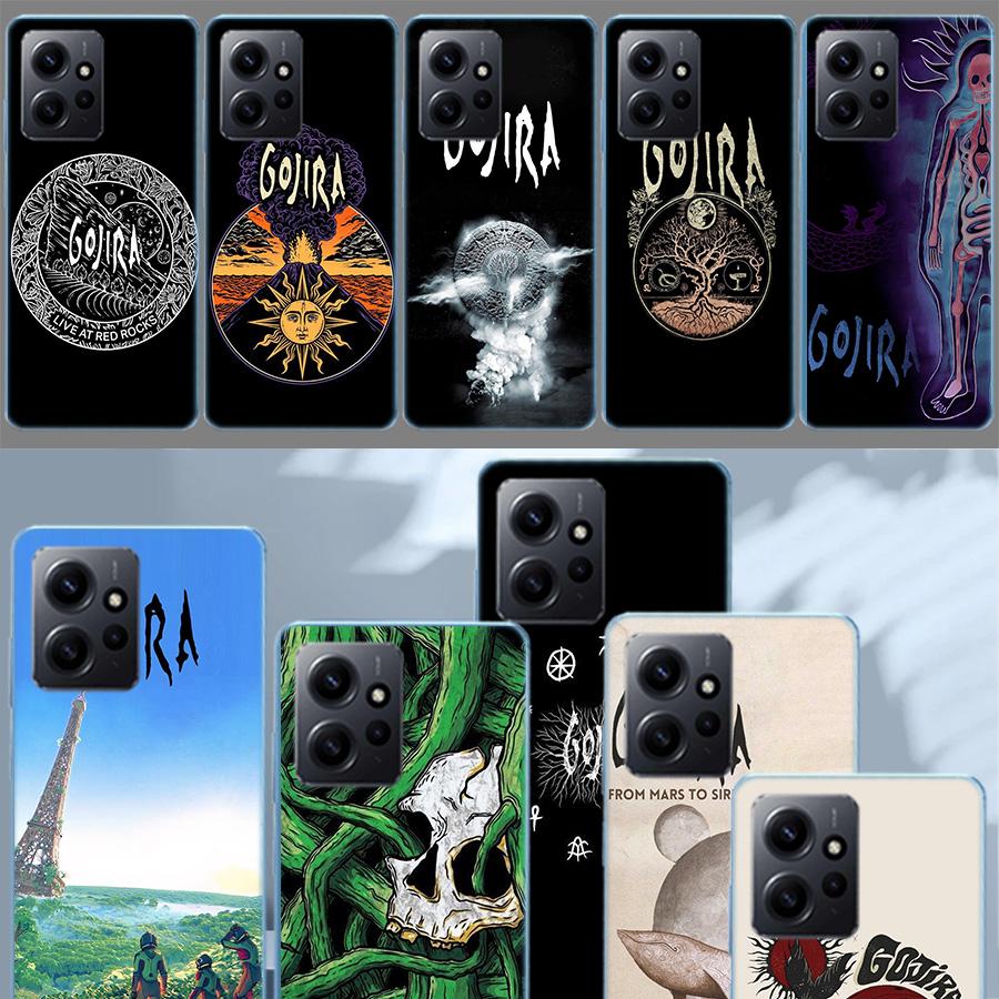G-Gojira Band Phone Case For Redmi 12 13C 14C 12C Note 14 13 Pro Plus 10 10A 10C 9 9A 9C 9T K70 K80 Pro 8 8A Clear TPU