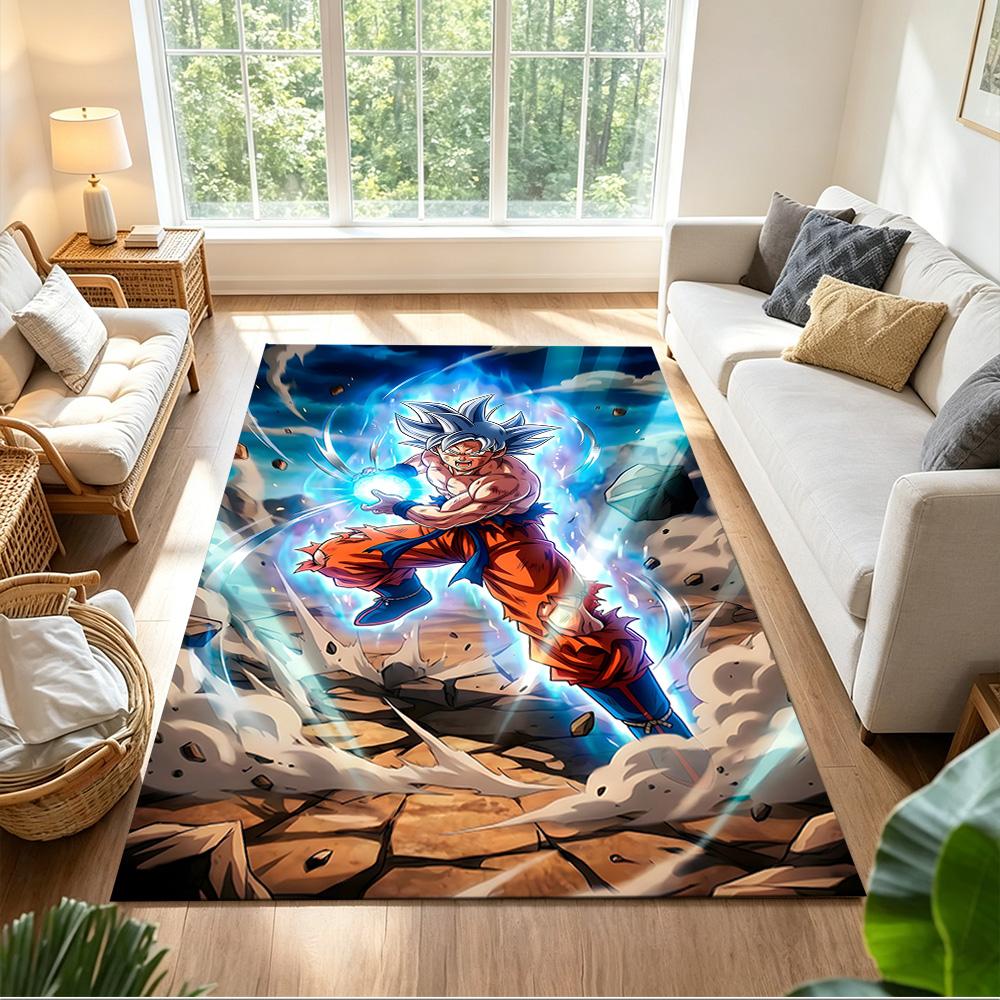 Dragon Ball Warrior Spirit Non-Slip Home Carpet Design for Office Decor Living Room Bedroom Gift