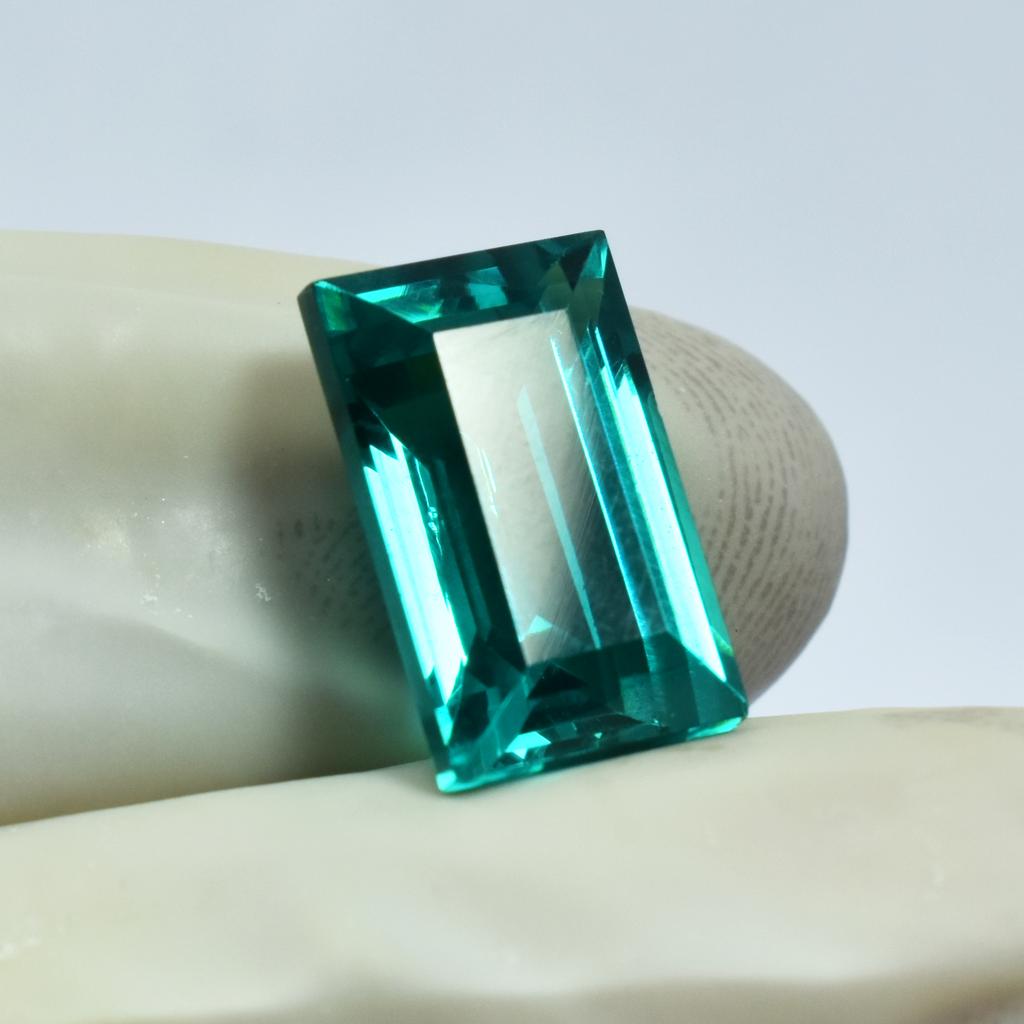 Natural Green Tourmaline Loose Gemstone 10.10 ct Baguette Shape October Birthday Birthstone