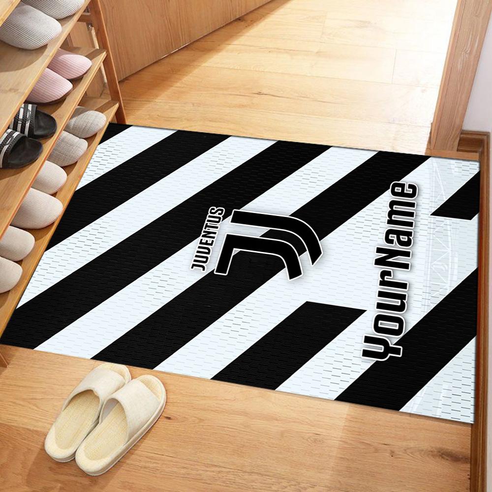 Juventus Personalized Text Floor Mat Suitable for Dormitory Game Room Bedrooms Living Rooms Antislip Carpet Anime Office Decor