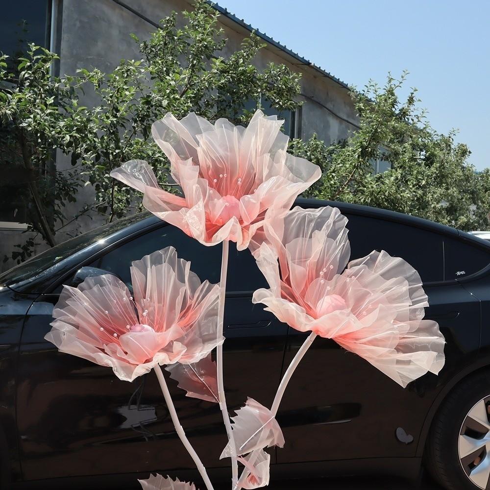 50cm 3D Gauze Artificial Flower Shimmering Effect Large Decorative Flower  Window Display