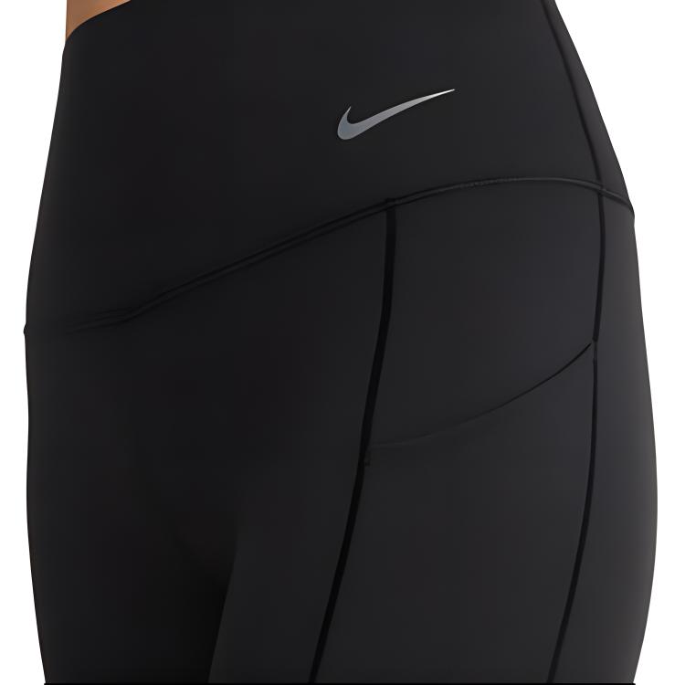 Nike Дышащие спортивные леггинсы с принтом логотипа для женщин, низ, черный, DQ5898-010