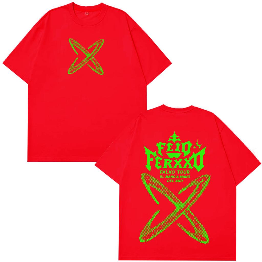 Rapper Feid Ferxxo Falxxo Tour 2026 Print Tshirt Unisex Unisex Aesthetic Trend Tshirts Casual Cotton Vintage Fashion Tshirts Tops