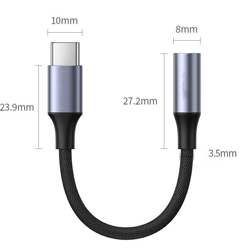 USB Type C To 3.5 Jack Earphone Adapter USB-C 3 5mm Audio Cable Converter For IPhone 15 15 Pro MAX Samsung Galaxy Huawei Xiaomi