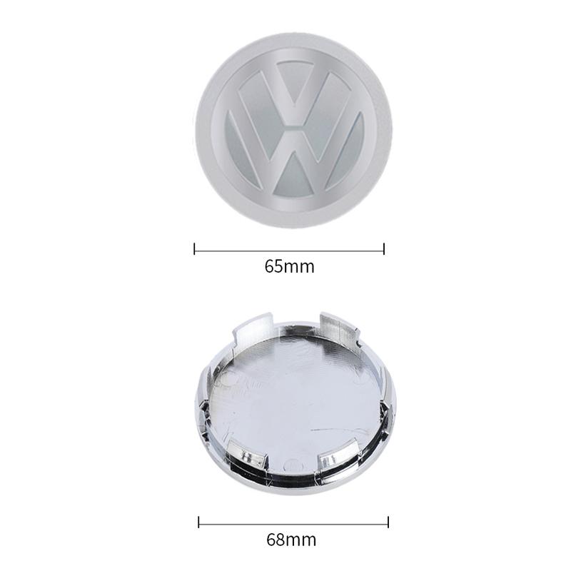FUVLN1 60/63/68mm Car Wheel Center Hub Cap Logo Tyre Rims Badge Cover For Volkswagen VW Scirocco Golf MK6 Polo Tiguan PASSAT GTI R Line