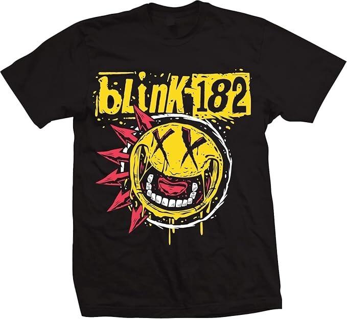 Blink 182 T-shirt - Blink-182 Punk Six Arrow Smiley New Official