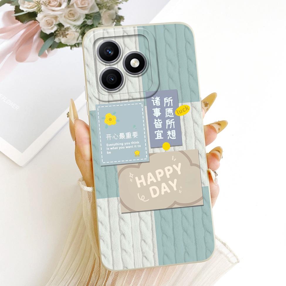 Чехол-обложка для Honor X8d Милый Kawaii Роскошный Модный Цветочный Рисунок Силиконовый Корпус Для Honor X8D
