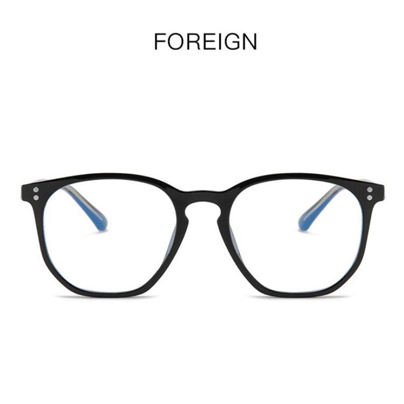 Blue Light Proof Polygon Myopia Glasses With Degree TR90 Transparent Gray Frame Prescription Spectacles 0 -0.5 -0.75 To -6.0