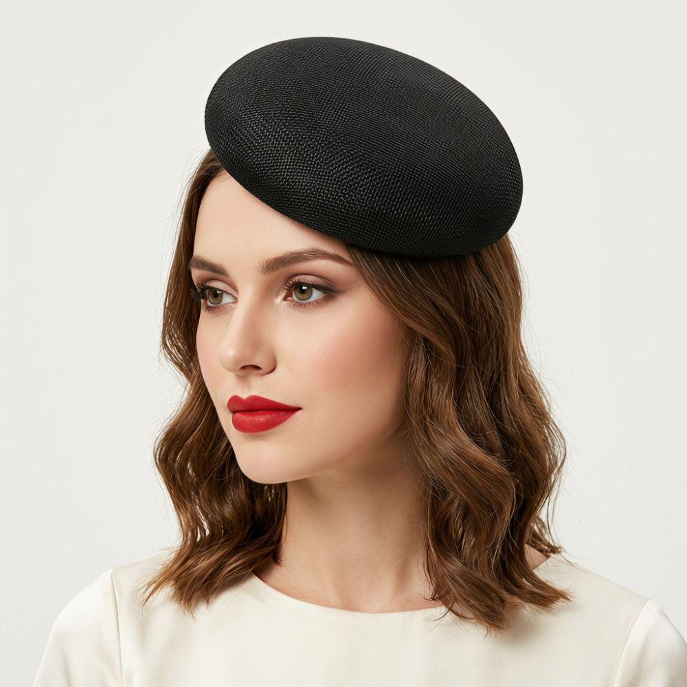 Wide Brim Vintage Fascinator Hat Headpiece Masquerade Top Hat Sweet Mesh Hat Wedding