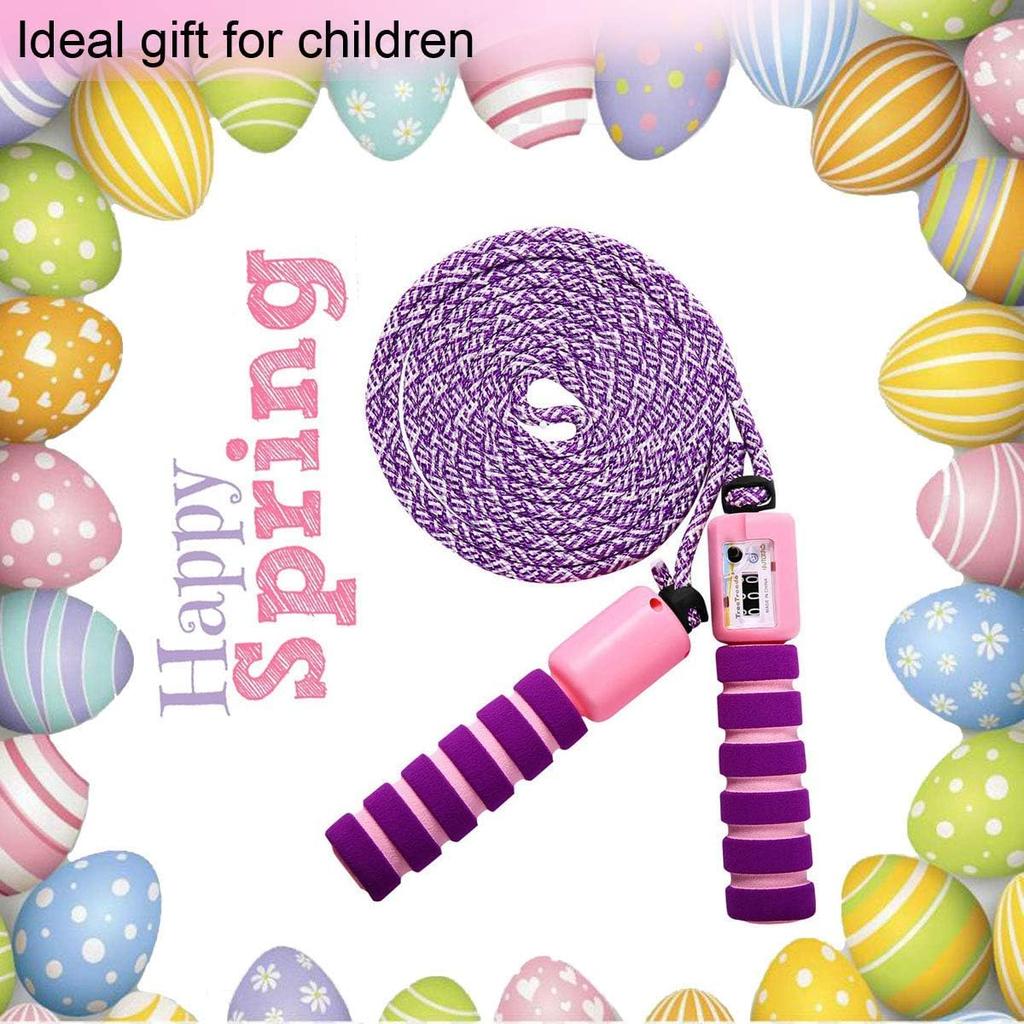 Детская скакалка со счетчиком, регулируемая, с удобными и нескользящими ручками для девочек и мальчиков