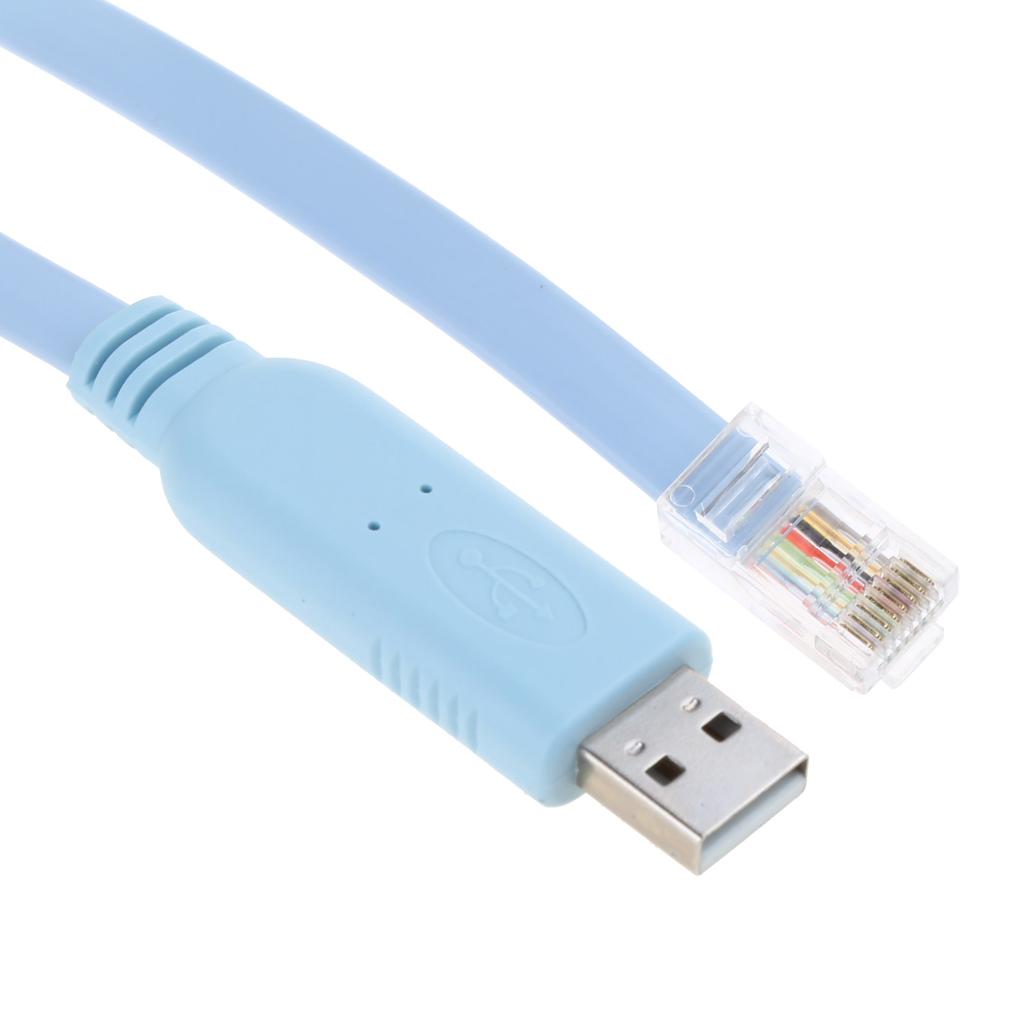 Консольный кабель USB USB к RJ45 последовательный адаптер консольный кабель для маршрутизатора H3C Cisco консоль rollover плоский и гибкий провод