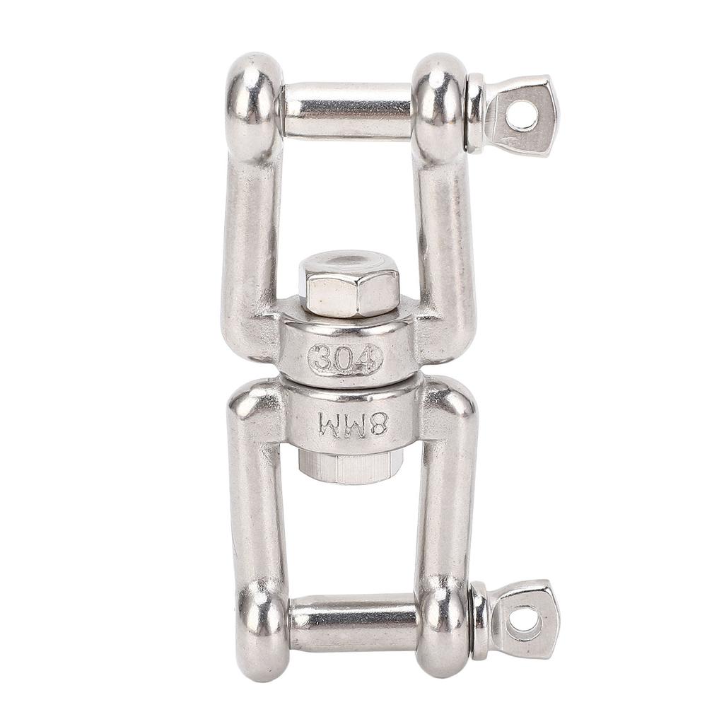 Двусторонний вертлюжный такелажный карабин из нержавеющей стали, 8-образное кольцо-соединитель, морское устройство для судов, лодок, яхт, 8 мм, нагрузка