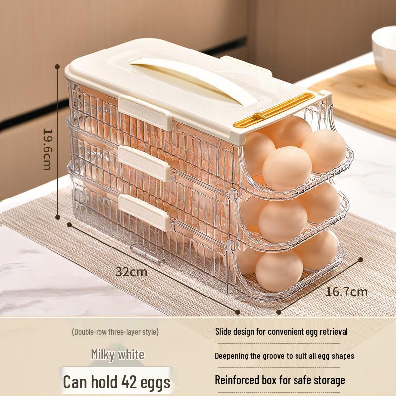 Хранение яиц в холодильнике: Автоматическая ролликовая стойка из пищевого материала для сохранения свежести