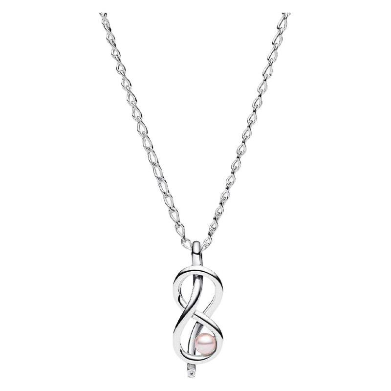 Pandora necklace Fashionable and Exquisite Design 925 Silver Synthetic Cubic Infinitely cherished clavicle chain necklace-50CM F brand original box