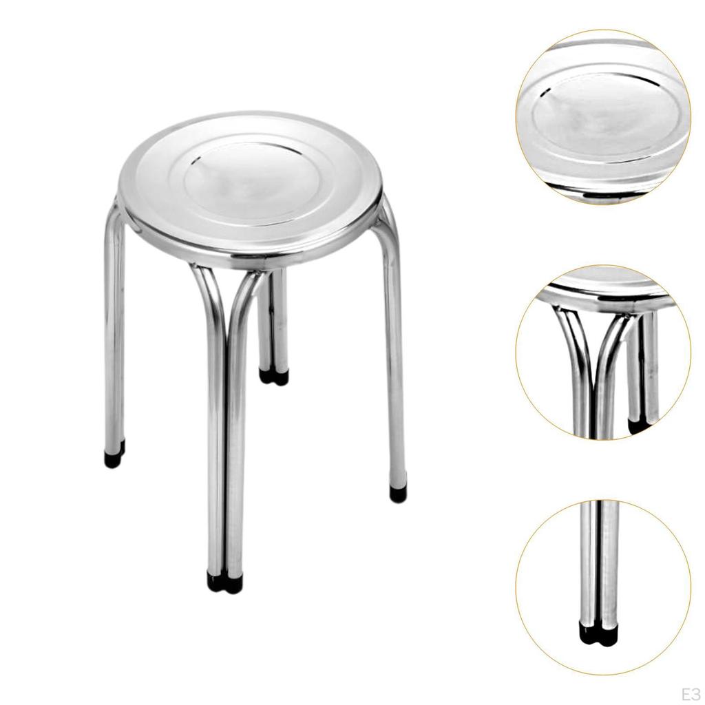 Штабелируемый табурет Школьные табуреты Нержавеющая сталь для детей и взрослых Круглая металлическая мебель