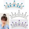 Children's High End Crown Tiara Princess Rhinestone Crown Comb Little Girl Golden Hair Comb Korean High End Hairpin