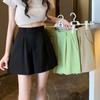 A-line Shorts Women's High-waisted Summer Oversized Wear Thin Wide Leg Pants Black Casual Hot Pants