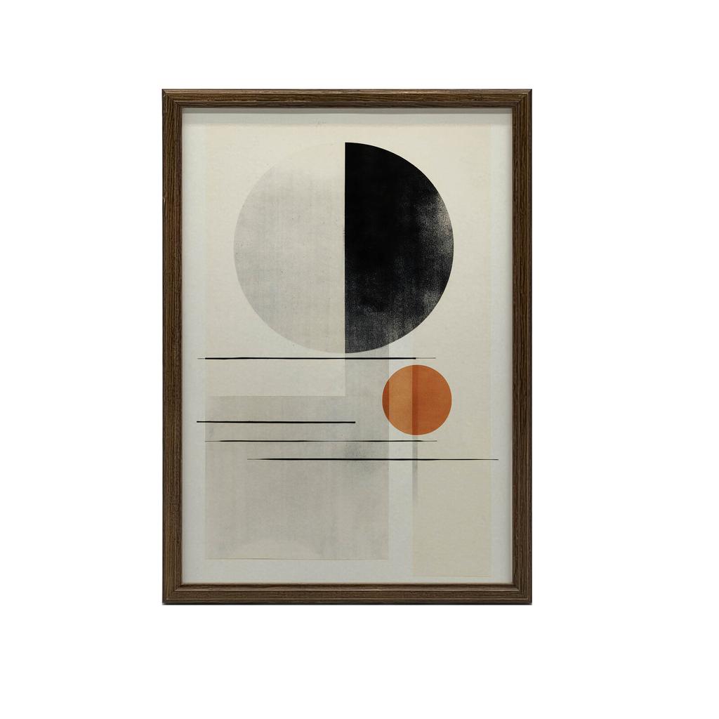Geometryczna Abstrakcja Geometryczna Abstrakcja, 70X100 Cm, Rama Aluminiowa Czarna, Papier Matowy 230 Gsm