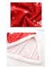 Velvet Bow Cutout Lingerie Set: Plush Patchwork Christmas Uniform for Women