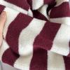 Женский вязаный шарф Luochi Angora в красную полоску из искусственного кашемира – Зимнее тепло