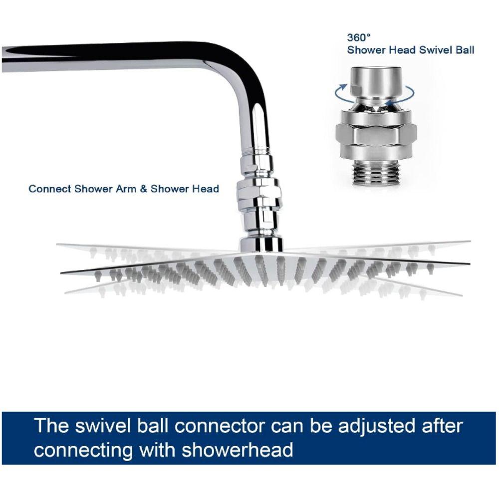 360 Degree Connector Head Adjustable Adapter Arm Extension Swivel Ball  Bathroom