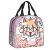 Neco Arc Cat Insulated Lunch Bags for Women Cartoon Comic Game Resuable Cooler Thermal Bento Box Work School Travel