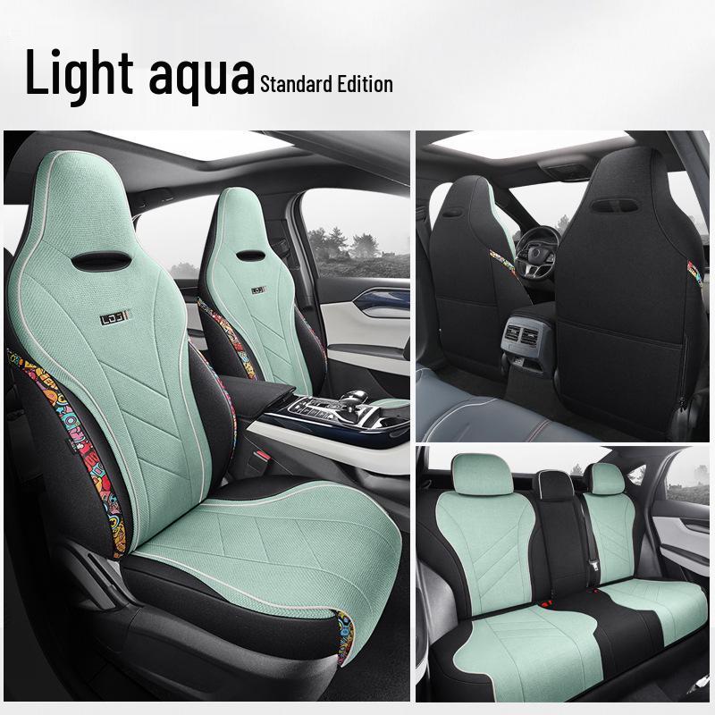 BYD Qin Plus Всесезонный льняной мультяшный чехол на автомобильное сиденье