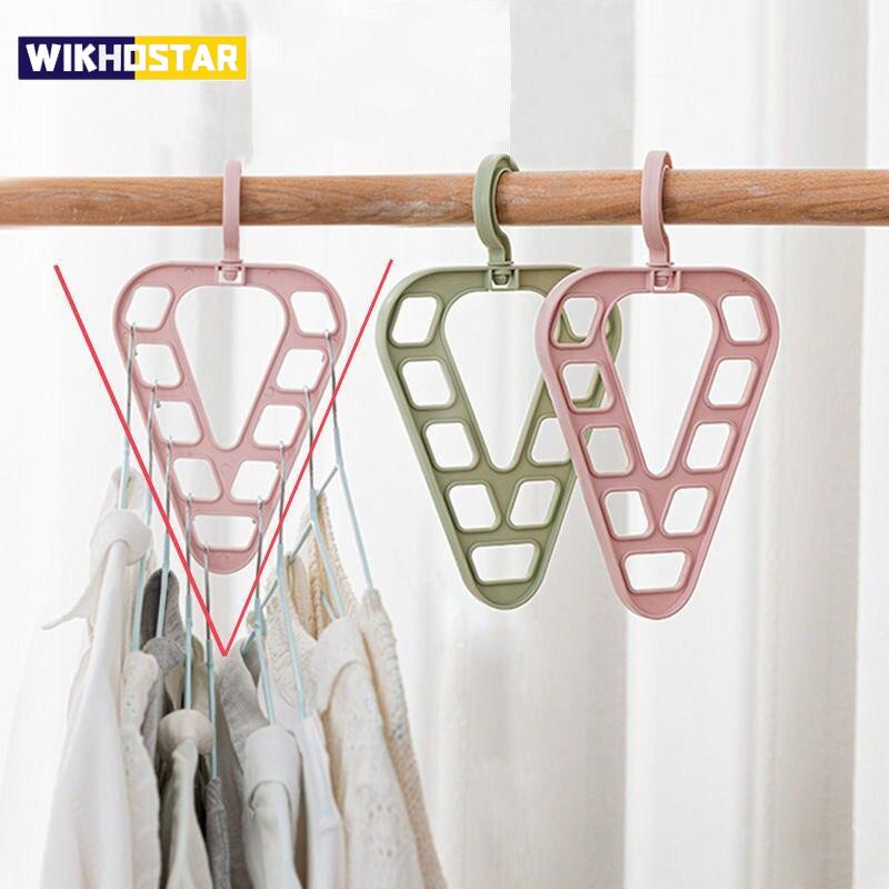 9 Holes Magic Clothes Hanger Closet Organizer Drying Rack Multi-purpose Wardrobe Scarf Holder Hanger Space Saving