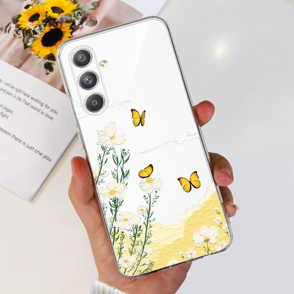 Чехол для Samsung Galaxy A55 Чехол Samsung A55 5G SM-A556B Модный Принт Мягкий Силикон ТПУ Задняя Крышка Телефона