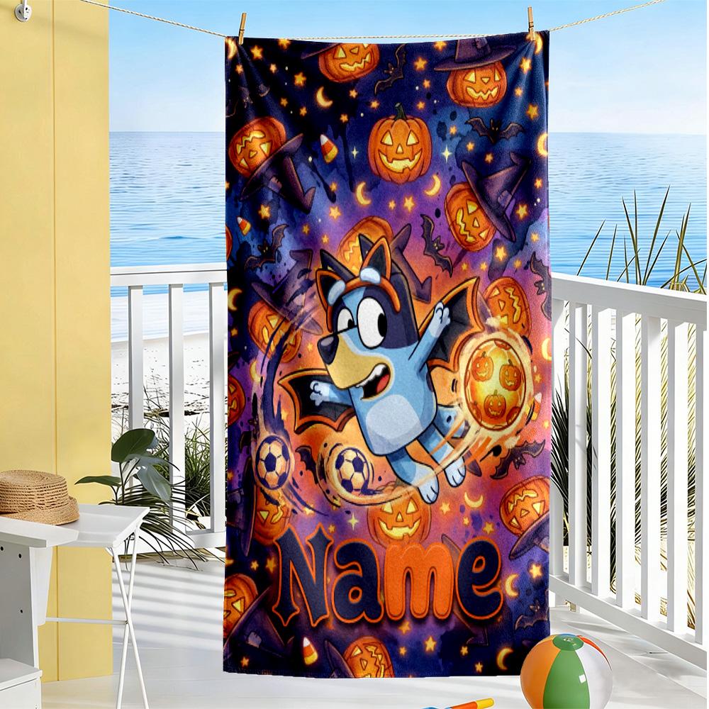 Soccer Fun Blue Bingo Personalized Text Beach Towel Soft Durable Quick-Dry Portable for SwimmingBeachCamping Travel Beach AccessoriesGym