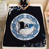 1PC DSC Arminia Bielefeld Patterned Flannel Blanket Suitable For All Seasons for Home Decor Warmth and Comfort Gifts Holiday Present