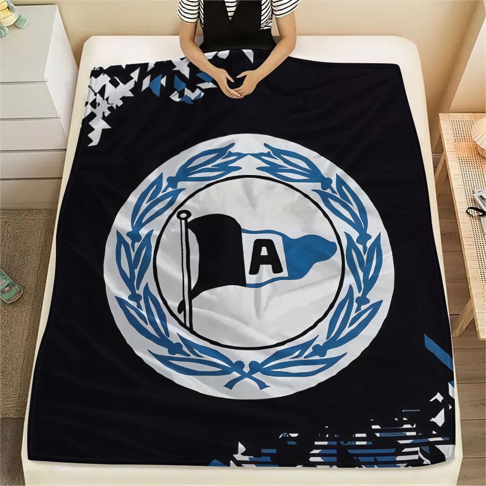 1PC DSC Arminia Bielefeld Patterned Flannel Blanket Suitable For All Seasons for Home Decor Warmth and Comfort Gifts Holiday Present