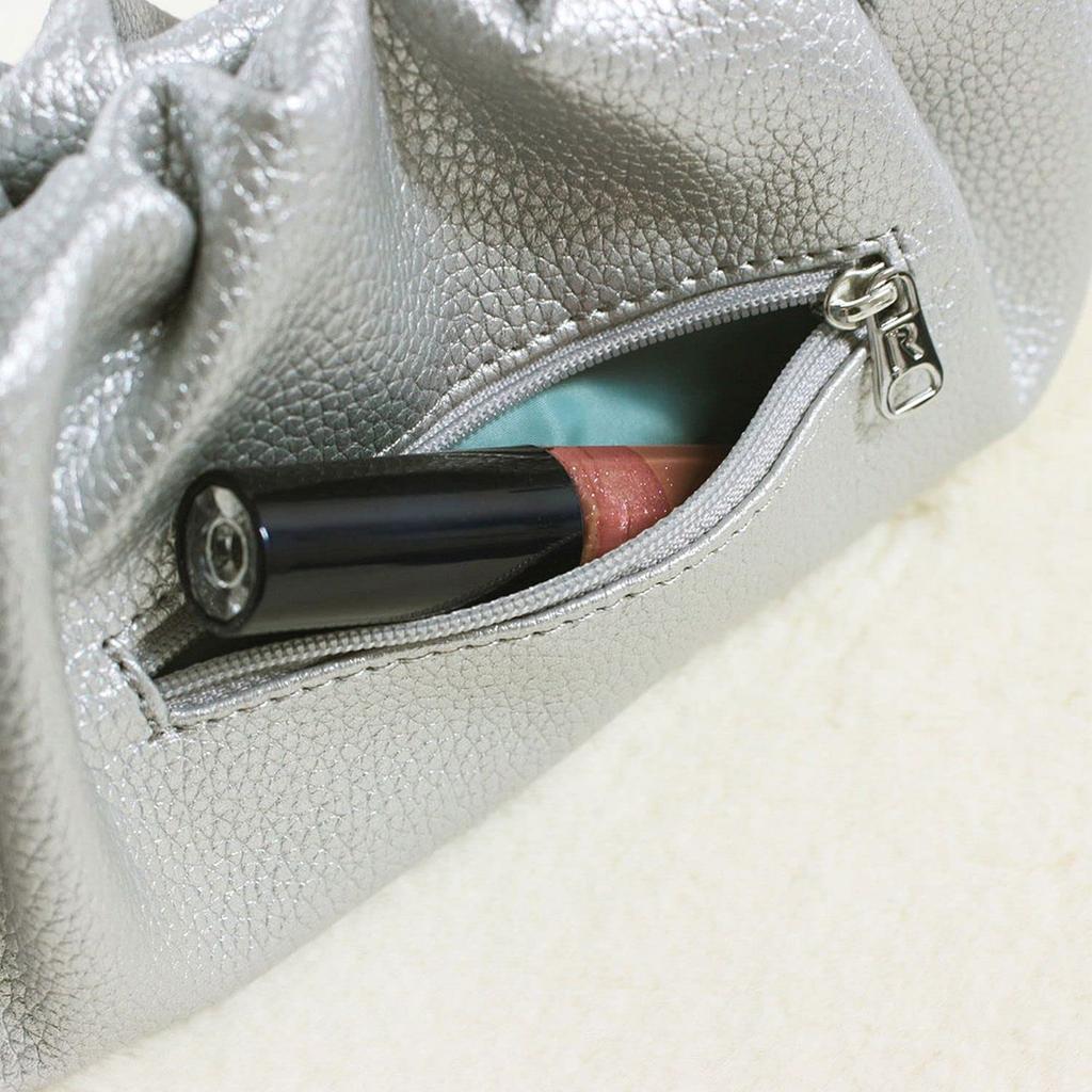 Synthetic Leather Horizontal Handle Ribbon Mini Tote Bag [Rootote] LT.Babyloo.ribbonknot (Blue)