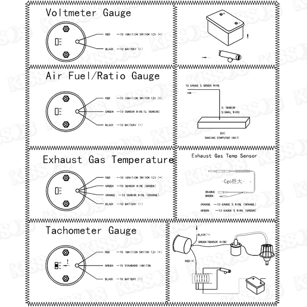 Датчик наддува, Турбо, Механический дисплей BER, 2,0 дюйма (52 мм), Общее назначение