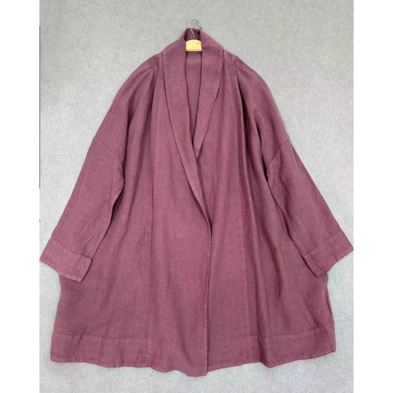 Johnature Винтажные Свободные Повседневные Куртки Женские Простые Свободные На Все Случаи Длинные Женские Пальто