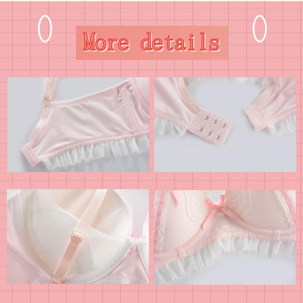 Beirou Milk Soft and Gentle To the Sexy Satin Breathable and with a Super Cute Ribbon Princess Lolita Size M Women's Panties, Fiber, Touch, Low-Rise