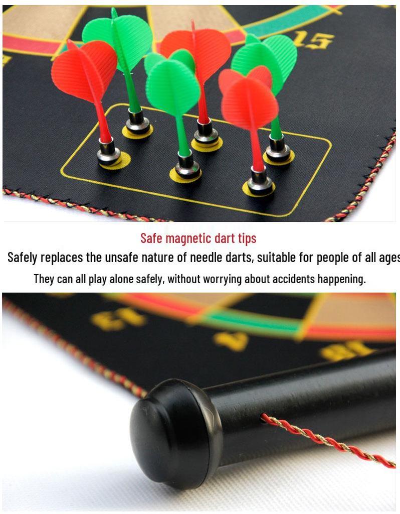 Children's Safety Double-Sided Magnetic Dartboard Set for Home Use