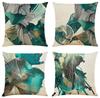 4 набора наволочек цвета морской волны, наволочки с абстрактным рисунком бабочек павлиньего цвета, расписанные вручную, с потайной молнией для дивана и кушетки 45 см х 45 см