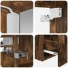 Bathroom Cabinet Set 4 pcs Smoked Oak Wood Based Material