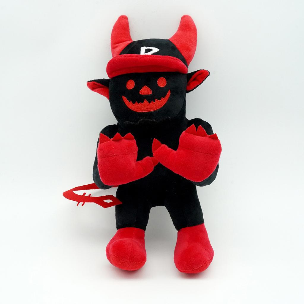 Плюшевая игрушка Roblox Forsaken Guest 666 Черная с красными рогами Мягкая набивная Игровой персонаж Кукла Коллекционная Подарок для детей Фанатов Roblox