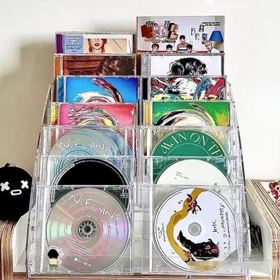 Шкаф для демонстрации CD-альбомов Домашняя акриловая стойка для демонстрации дисков Хранение CD Стойка для хранения журналов Коробка для хранения CD-альбомов известных певцов